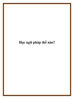 Học ngữ pháp thế nào? doc