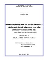 Nghiên cứu một số đặc điểm sinh học sinh sản nhân tạo và công nghệ sản xuất giống tôm He chân trắng Litopenaeus Vannamei (Boone, 1931)