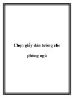 Chọn giấy dán tường cho phòng ngủ doc