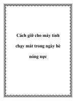 Cách giữ cho máy tính chạy mát trong ngày hè nóng nực potx