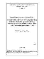 Nghiên cứu kiến tạo đứt gãy hiện đại và động đất liên quan ở khu vực hoà bình làm cơ sở đánh giá ổn định công trình thuỷ điện hoà bình