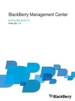 BlackBerry Management Center Hướng Dẫn Quản Trị Phiên bản: 1.0 pptx