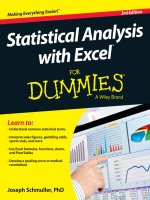 wiley statistical analysis with excel for dummies