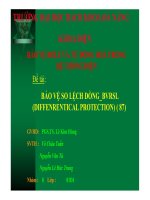 đề tài bảo vệ so lệch dòng (bvrsl)