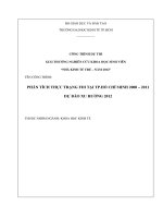 PHÂN TÍCH THỰC TRẠNG FDI tại TP HỒ CHÍ MINH 2008 – 2011 dự báo XU HƯỚNG 2012
