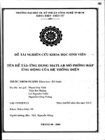 Đề tài : ứng dụng matlab mô phỏng đáp ứng động của hệ thống điện