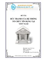 Bức tranh của hệ thống tổ chức tín dụng tại Việt Nam