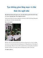 Tạo không gian lãng mạn và thư thái cho ngôi nhà pdf