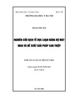 Nghiên cứu dịch tễ học loạn năng bộ máy nhai và đề xuất giải pháp can thiệp