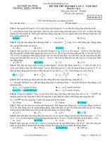 ĐỀ THI THỬ ĐẠI HỌC LẦN 1- NĂM 2013 MÔN VẬT LÝ - THPT CẨM BÌNH ppt
