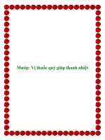 Mướp: Vị thuốc quý giúp thanh nhiệt docx