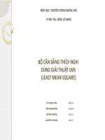 BỘ CÂN BẰNG DÙNG GIẢI THUẬT LMS
