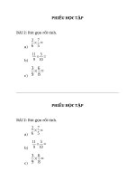 PHIẾU HỌC tập