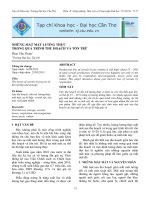 NHỮNG MẤT MÁT LƯƠNG THỰC TRONG QUÁ TRÌNH THU HOẠCH VÀ TỒN TRỮ docx