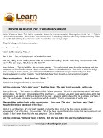 moving as a child part 1 vocabulary