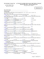 Đề thi - Đáp án môn Hóa học - Tốt nghiệp THPT Giáo dục thường xuyên ( 2013 ) Mã đề 531 pot