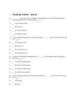 Đề thi và đáp án tiếng anh trình độ TOEFL - Đề số 20 ppt