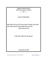 biện pháp giáo dục kỹ năng sống cho học sinh tiểu học trên địa bàn thành phố thái nguyên tỉnh thái nguyên