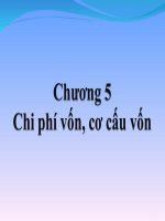Chuong 5 chi phi von co cau von  SV