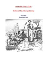 CA DAO, TỤC NGỮ Chữ Ăn: Cái thú đoạn trường docx
