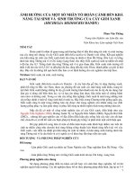 ẢNH HƯỞNG CỦA MỘT SỐ NHÂN TỐ HOÀN CẢNH ĐẾN KHẢ NĂNG TÁI SINH VÀ SINH TRƯỞNG CỦA CÂY GIỔI XANH (MICHELIA MEDIOCRIS DANDY) potx