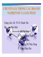 thuyết trình chuyển giá trong các doanh nghiệp fdi và giải pháp