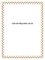 Giải mã tiếng khóc của bé ppt