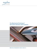 The Mechanical Finishing of Decorative Stainless Steel Surfaces ppt