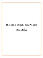 Phải làm gì khi nghe tiếng Anh mà không hiểu? pdf