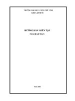 HƯỚNG DẪN KIẾN TẬP NGÀNH KẾ TOÁN docx