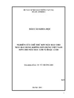 Nghiên cứu chế thử sơn máy bay cho máy bay hàng không dân dụng việt nam  sơn cho máy bay ATR 72 hoặc A 320