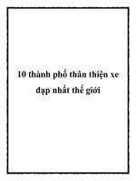 10 thành phố thân thiện xe đạp nhất thế giới potx