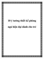 10 ý tưởng thiết kế phòng ngủ hiện đại dành cho trẻ pdf