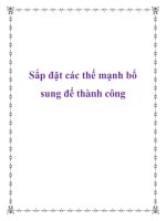 Sắp đặt các thế mạnh bổ sung để thành công doc