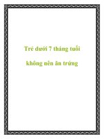 Trẻ dưới 7 tháng tuổi không nên ăn trứng potx