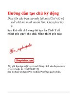 Hướng dẫn tạo chữ ký động theo ý thích