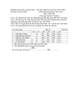 Đề chọn giáo viên giỏi tỉnh môn tin học huyện cẩm xuyên