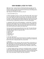 KINH NGHIỆM LUYỆN THI TOEFL