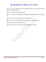 ĐỀ THI HỌC KỲ 2 MÔN VẬT LÝ LỚP 6 ĐỀ 7 pot