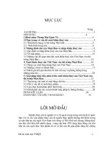 nghiên cứu, phân tích những định chế của nhật bản kết hợp với việc tìm hiểu nhu cầu của người nhật về hàng thuỷ sản