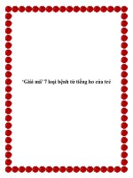 ‘Giải mã’ 7 loại bệnh từ tiếng ho của trẻ ppt