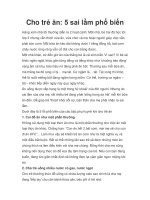 Cho trẻ ăn: 5 sai lầm phổ biến pot