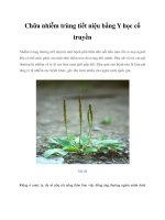 Chữa nhiễm trùng tiết niệu bằng Y học cổ truyền docx