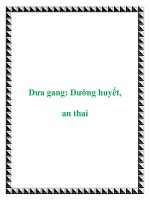 Dưa gang: Dưỡng huyết, an thai docx