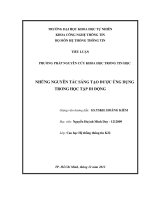 tiểu luận những nguyên tắc sáng tạo được ứng dụng trong học tập di động