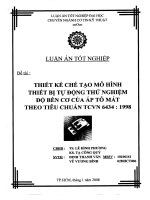 Đồ án : Thiết kế chế tạo mô hình thiết bị tự động thử nghiệm độ bền cơ của áp tô mát theo tcvn 6434 - 1998