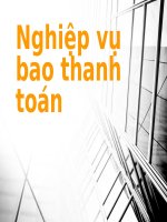 Bao thanh toán, môn nghiệp vụ ngân hàng thương mại