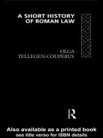 a short history of roman law