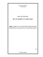 Nghiên cứu xây dựng khung theo dõi, đánh giá kế hoạch năm năm 2011 -2015 ngành công thương