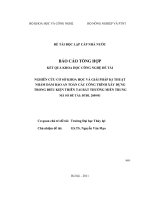 Nghiên cứu cơ sở khoa học và giải pháp kỹ thuật nhằm đảm bảo an toàn các công trình xây dựng trong điều kiện thiên tai bất thường vùng duyên hải miền trung